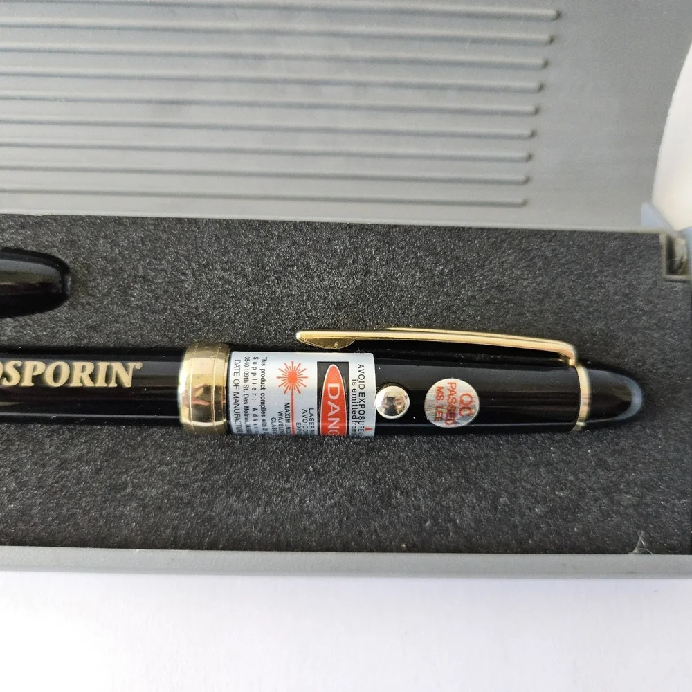 RARE Benadryl Neosporin Pharma Drug Rep Pen Laser Light Pointer W Case *AS IS*